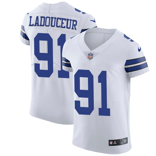 Nike Cowboys #91 L. P. Ladouceur White Men's Stitched NFL Vapor Untouchable Elite Jersey - Click Image to Close